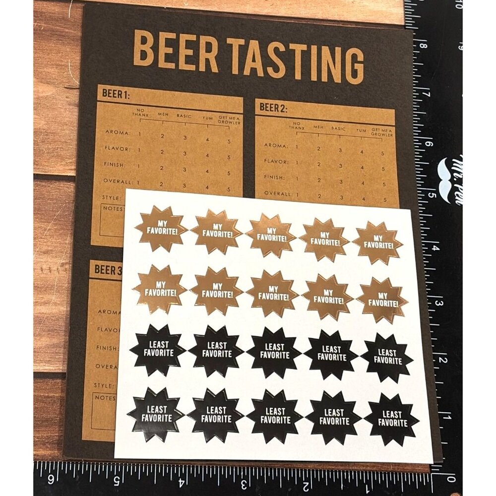 Beer Tasting SCORE Cards & Stickers Set 10 Cards With Stickers 234022976